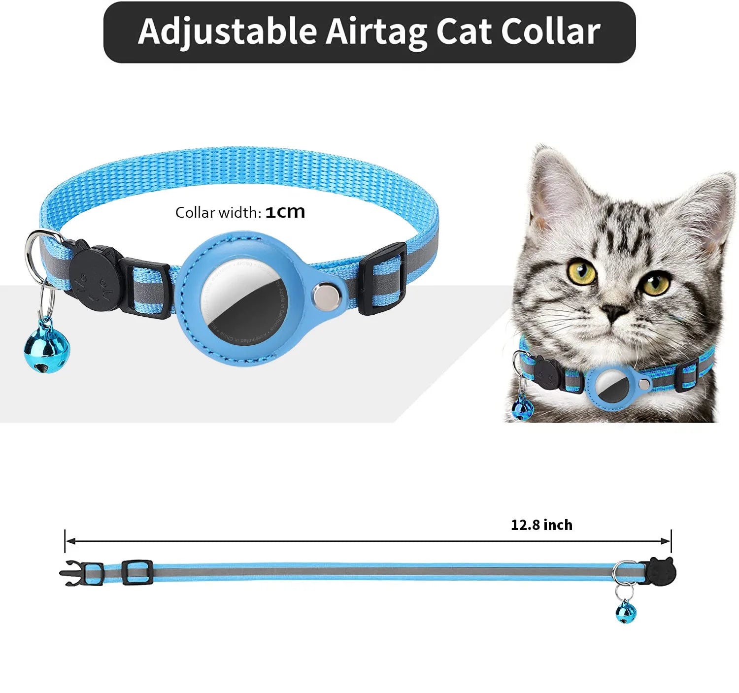 Collier Réfléchissant Pawfect™ avec Support pour AirTag